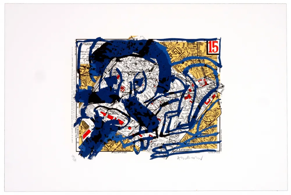 Lithograph Alechinsky - Quinzième arrondissement (Paris)