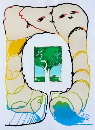 Lithograph Alechinsky - Retour aux sources