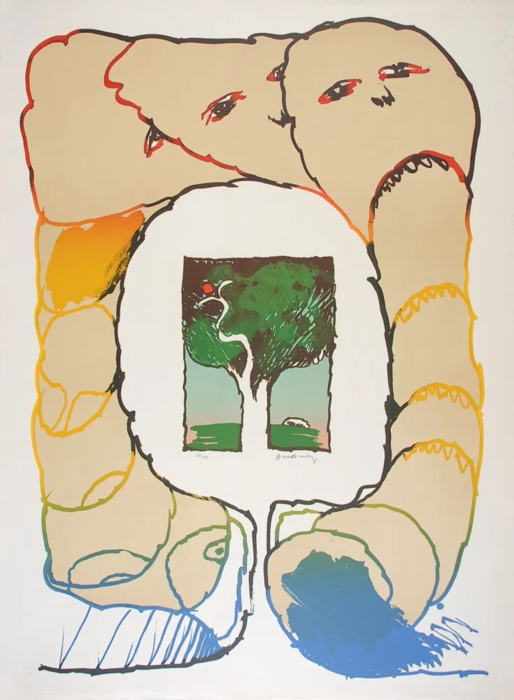 Lithograph Alechinsky - Retour aux sources