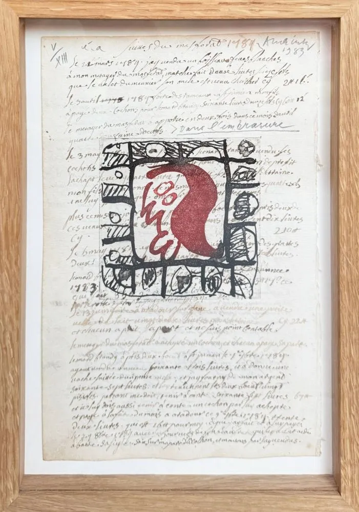 Engraving Alechinsky - Rêve de l'ammonite