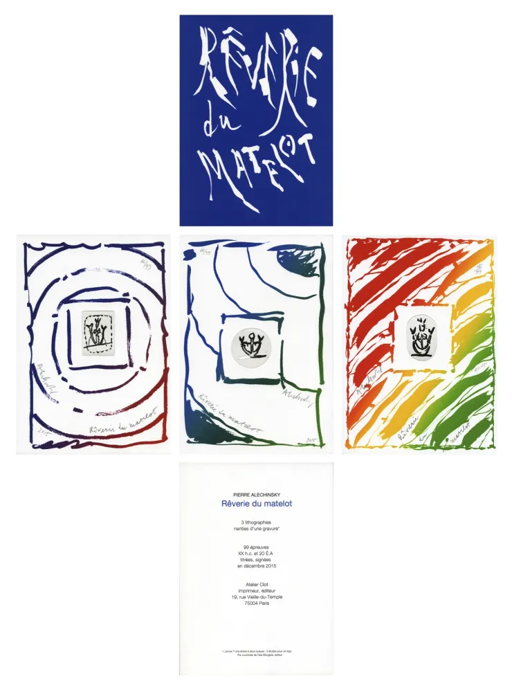 Etching Alechinsky - Rêverie du Matelot I, II, III