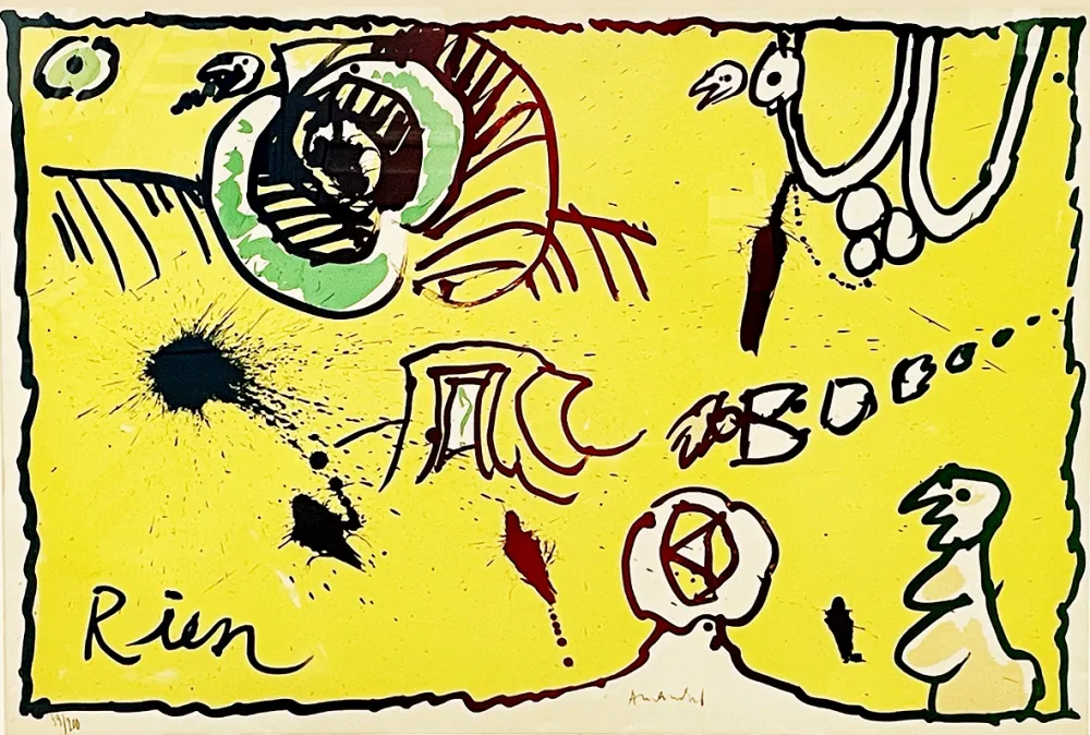 Lithograph Alechinsky - Rien