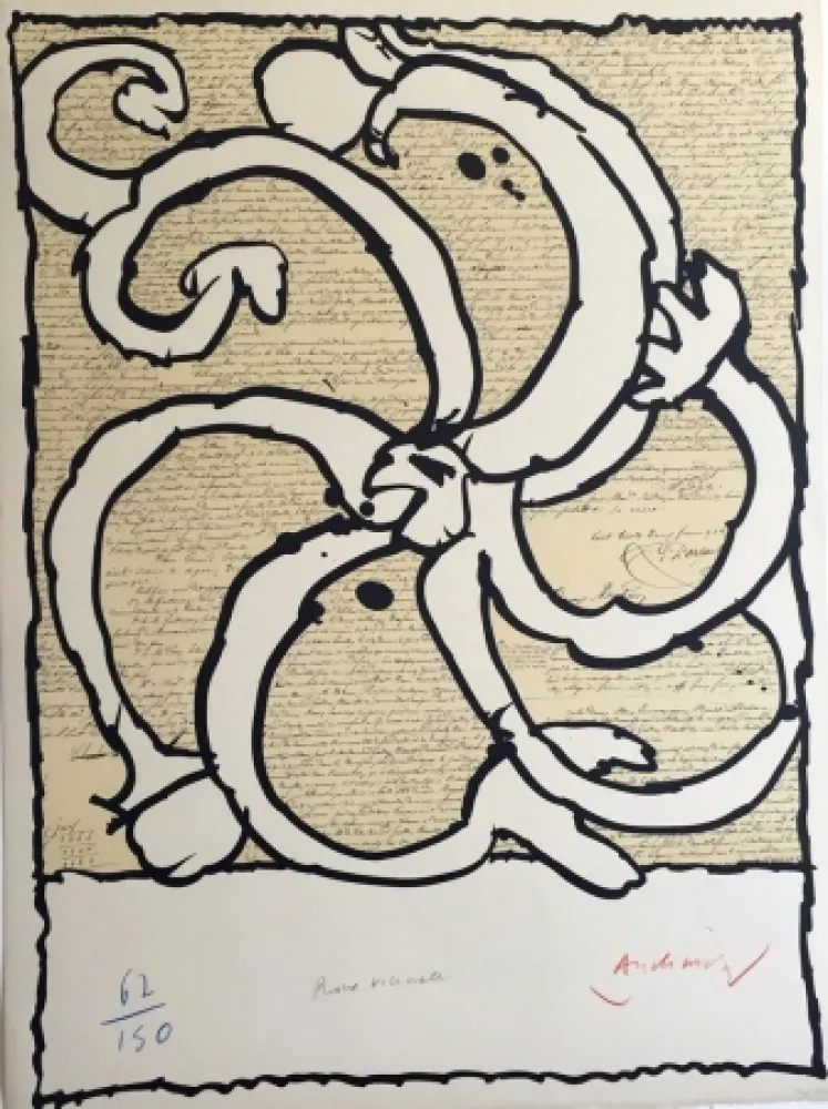 Lithograph Alechinsky - Roue Vicinale