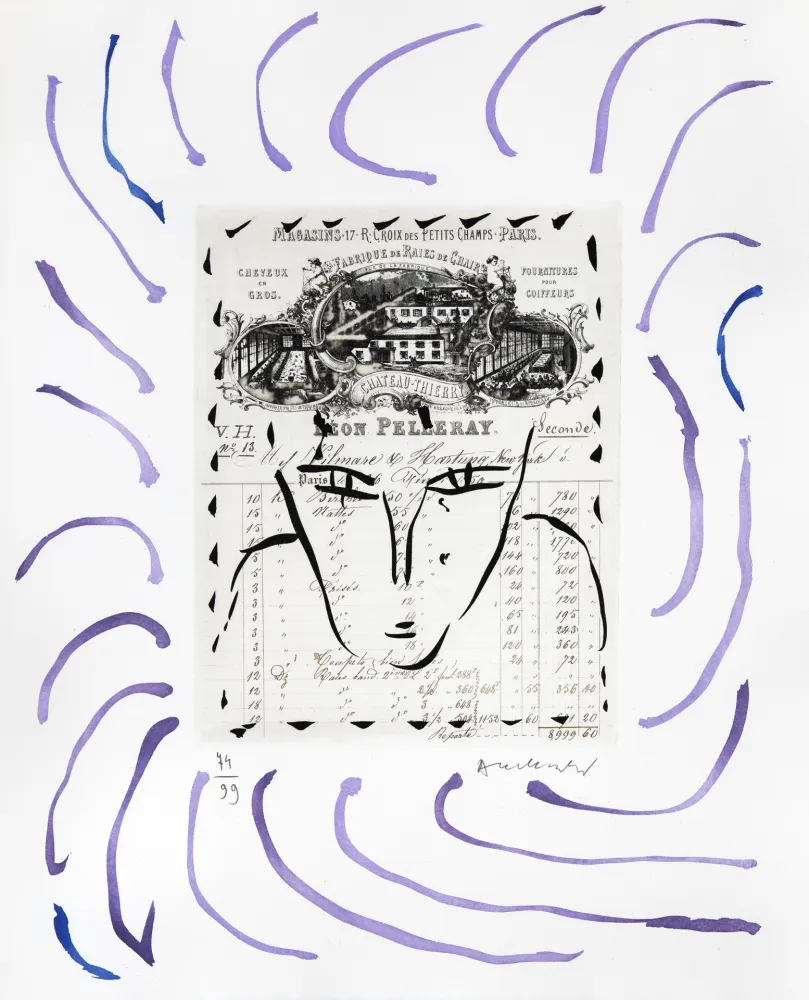 Etching Alechinsky - Rue Croix-des Petits-Champs