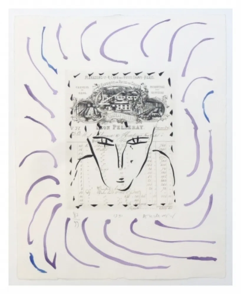 Etching Alechinsky - Rue Croix des petits champs