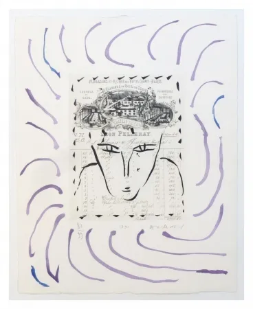 Etching Alechinsky - Rue Croix des petits champs