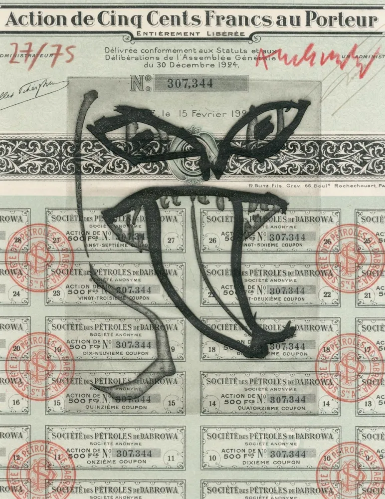 Engraving Alechinsky - Ruine des compagnies pétrolières