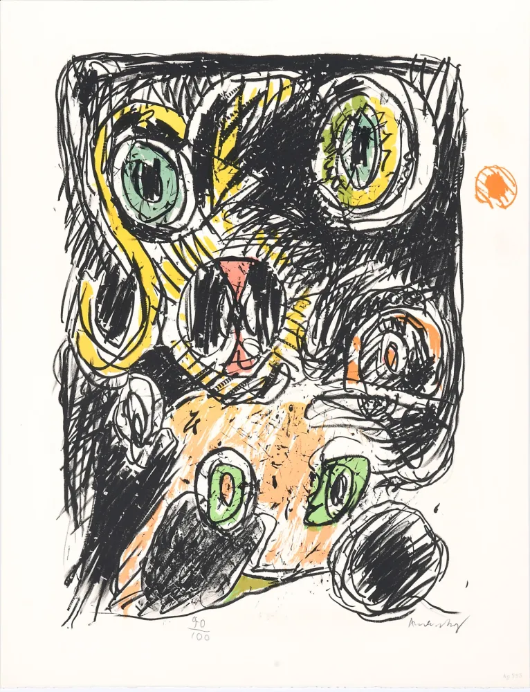 Lithograph Alechinsky - Sac des lignes