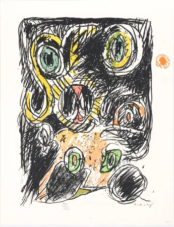 Lithograph Alechinsky - Sac des lignes