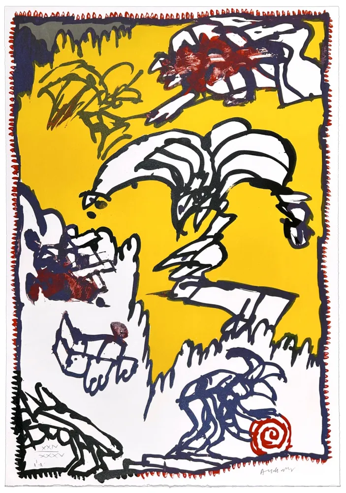 Lithograph Alechinsky - Sans Titre