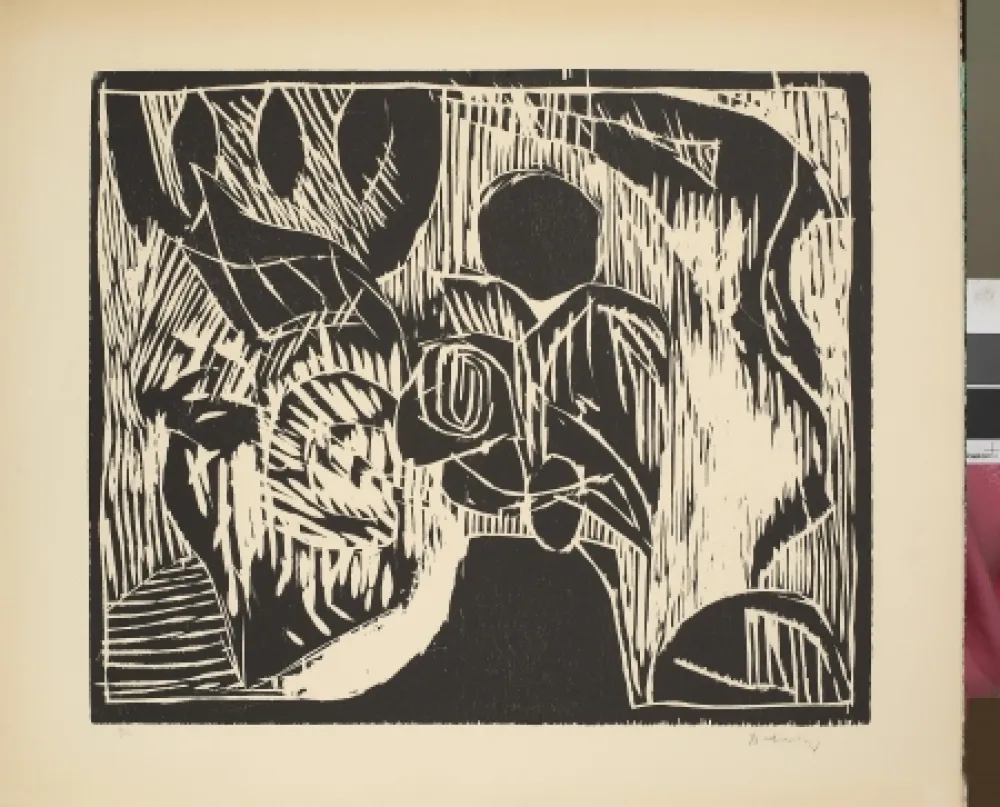 Woodcut Alechinsky - Sans titre