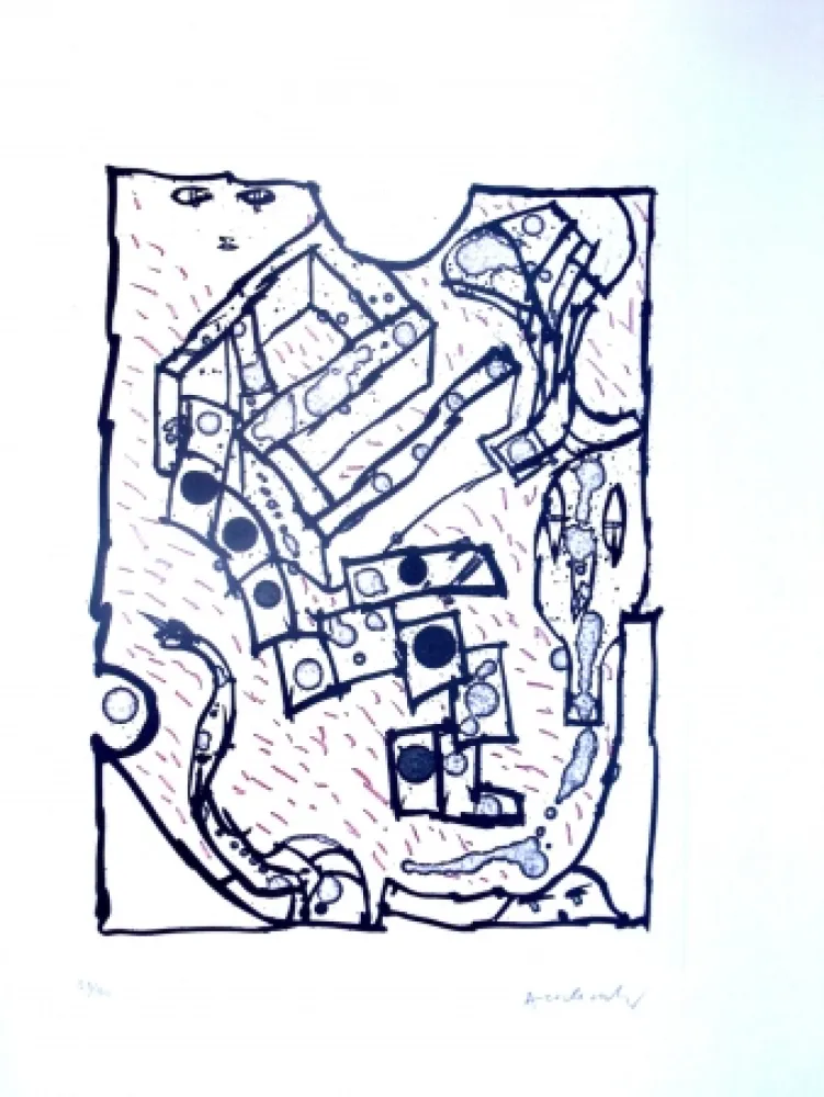 Etching And Aquatint Alechinsky - Sans Titre