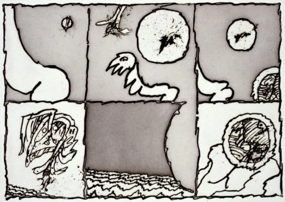 Etching And Aquatint Alechinsky - Sans Titre