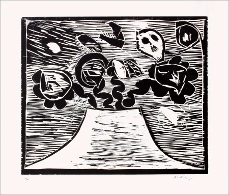Woodcut Alechinsky - Sans titre