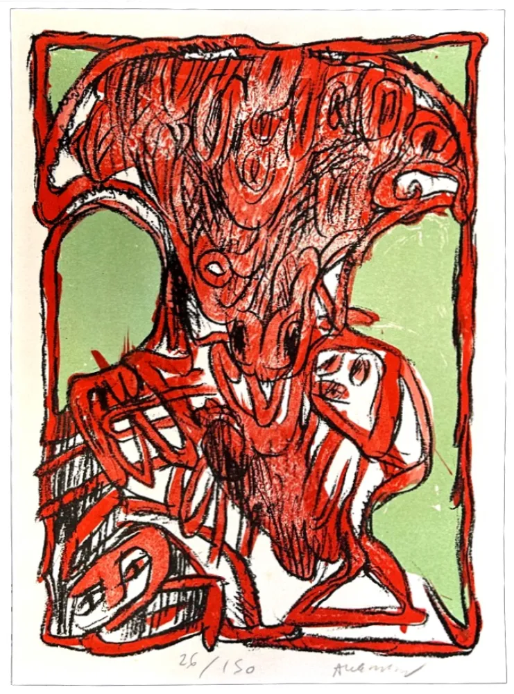 Lithograph Alechinsky - Schismes 2