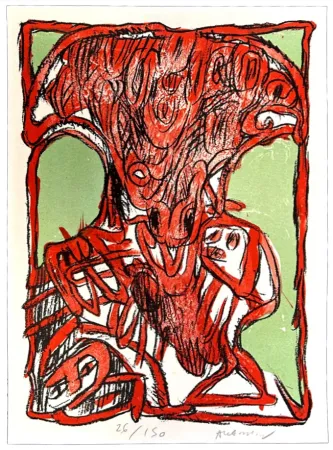 Lithograph Alechinsky - Schismes 2