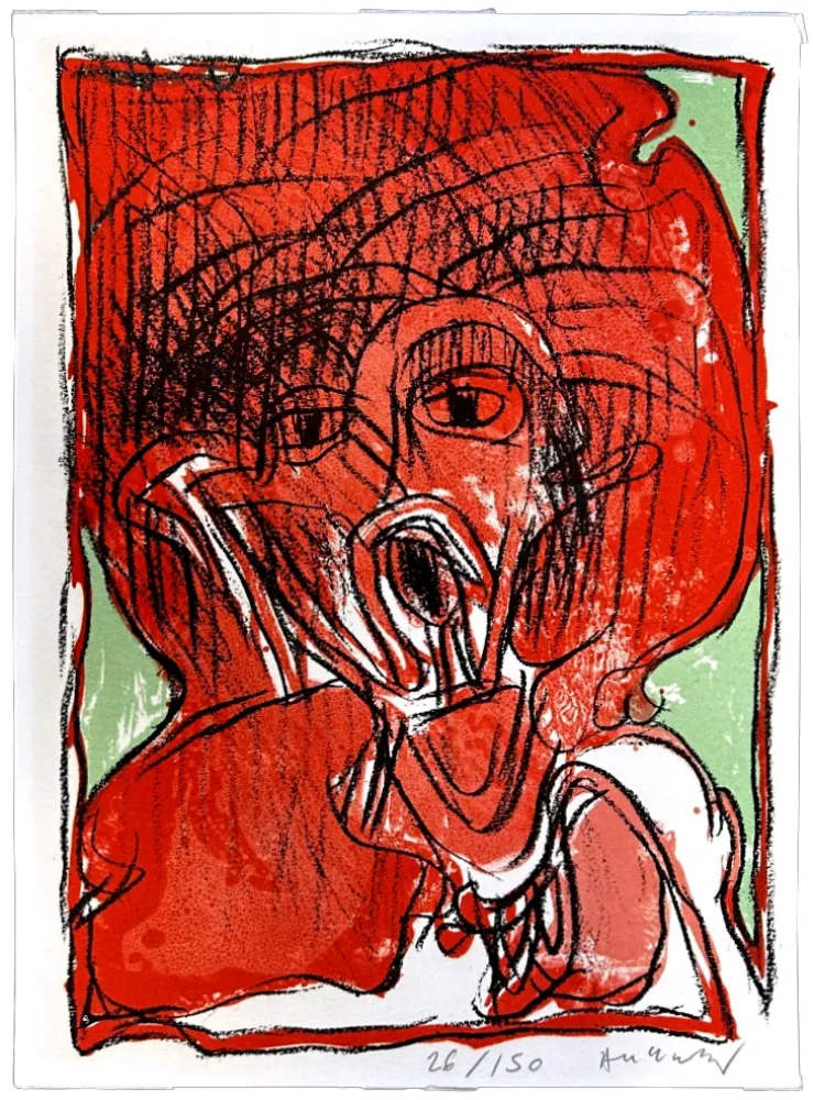 Lithograph Alechinsky - Schismes 4