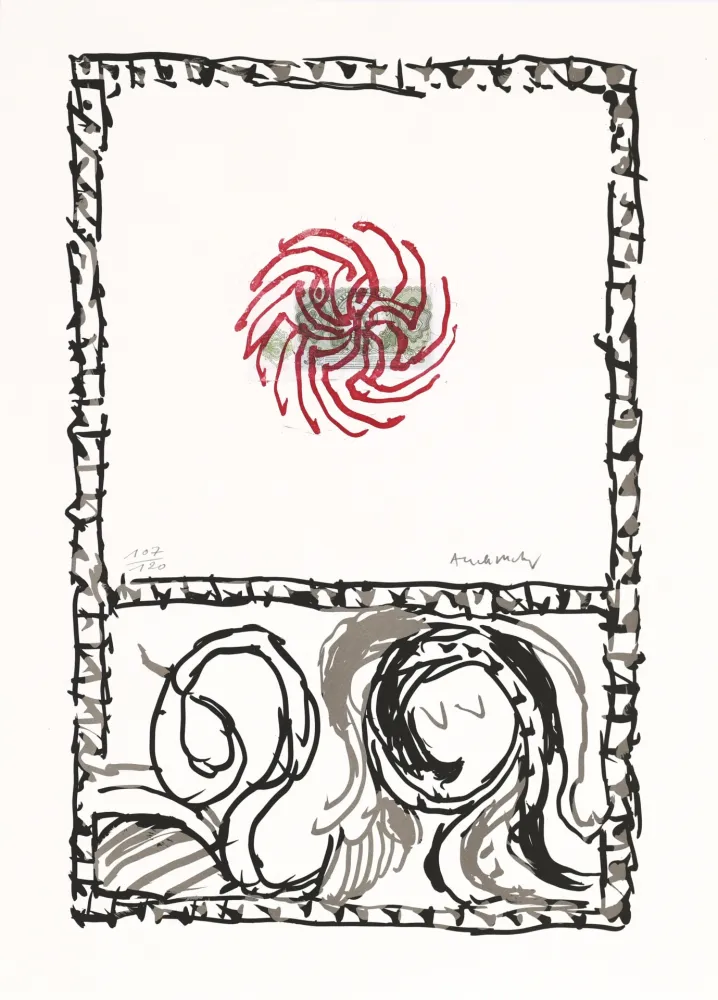 Engraving Alechinsky - Serpent 01