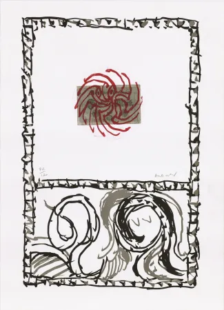Engraving Alechinsky - Serpent 01