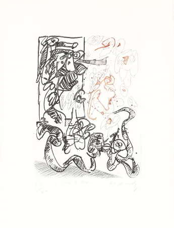Engraving Alechinsky - Serpent de terre