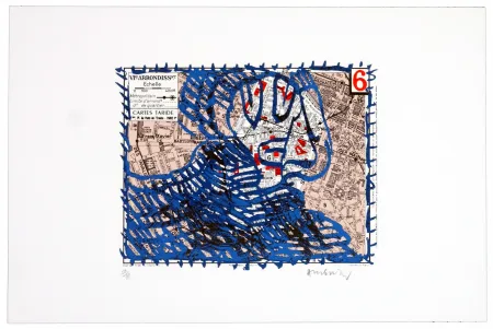 Lithograph Alechinsky - Sixième arrondissement (Paris)