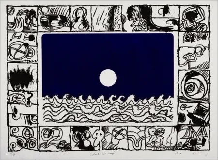 Etching Alechinsky - Soleil cou coupé