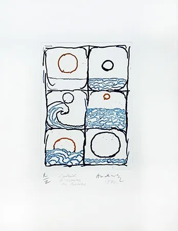 Etching Alechinsky - Soleil d'heure en heure