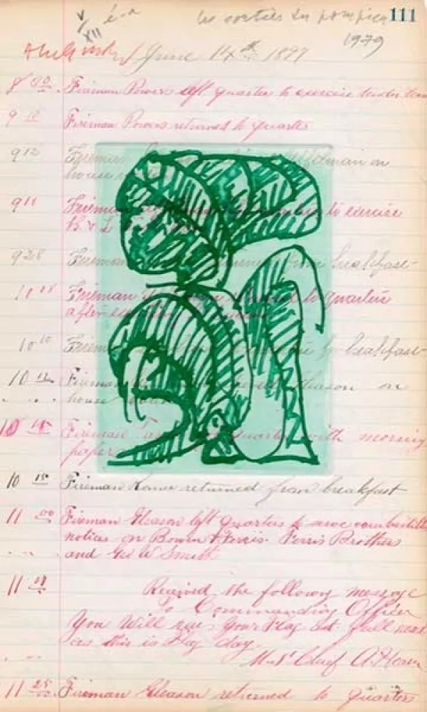 Etching Alechinsky - Sorties de pompiers