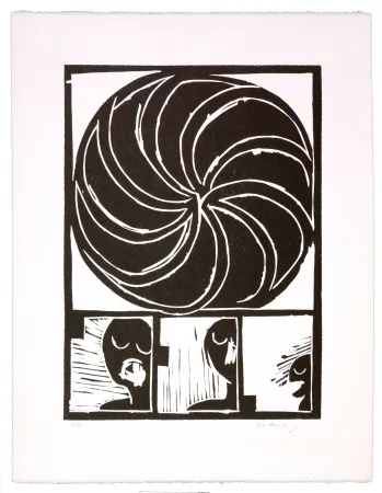 Woodcut Alechinsky - Spirale II