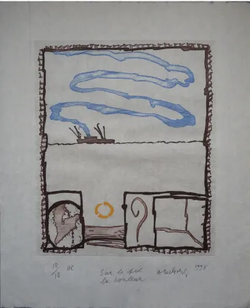 Etching Alechinsky - Sur le Fil la couleur 