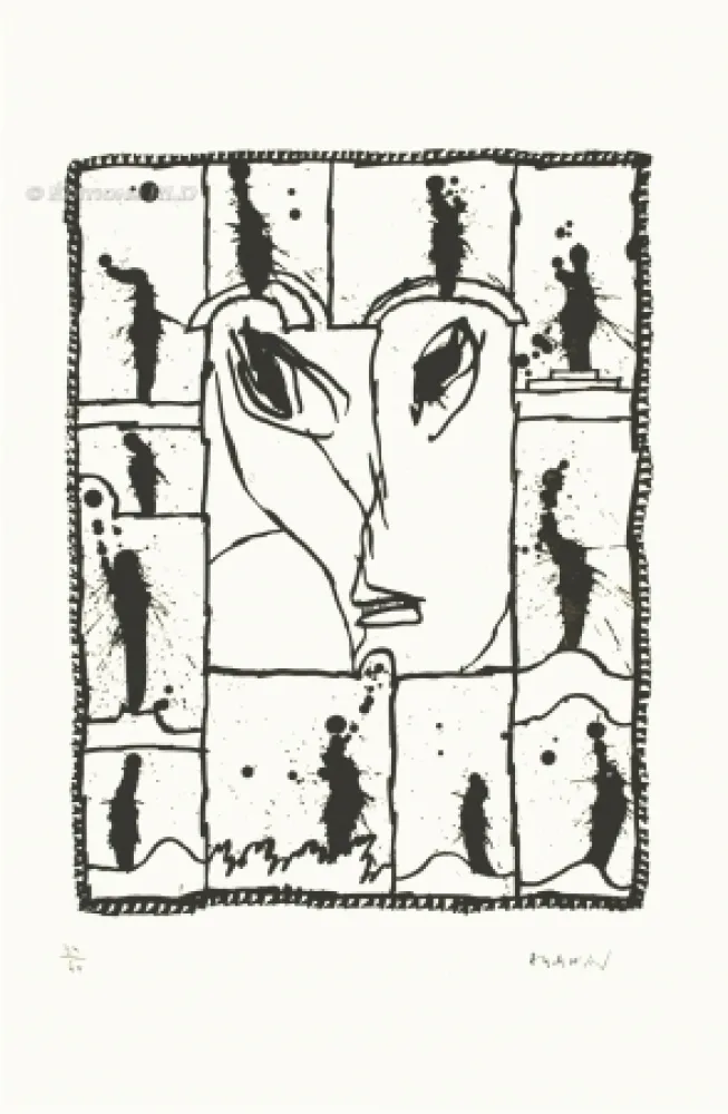 Etching And Aquatint Alechinsky - Sur les onze coups de midi