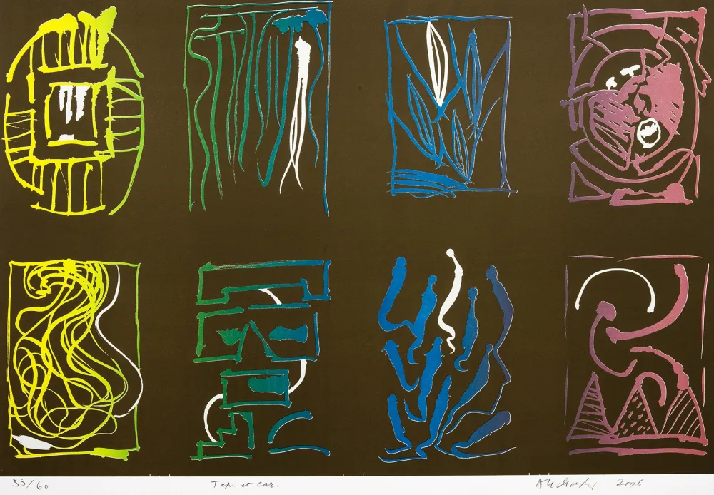 Lithograph Alechinsky - Tap et car