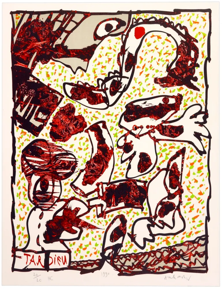 Lithograph Alechinsky - Tardieu