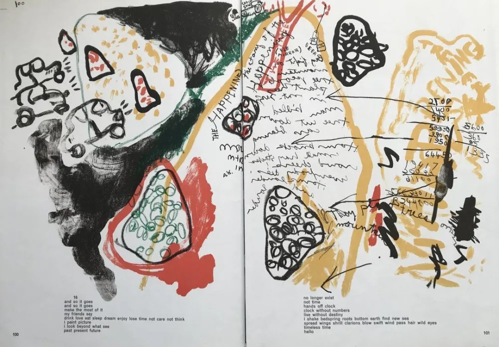 Lithograph Alechinsky - The Happening (One Cent Life)