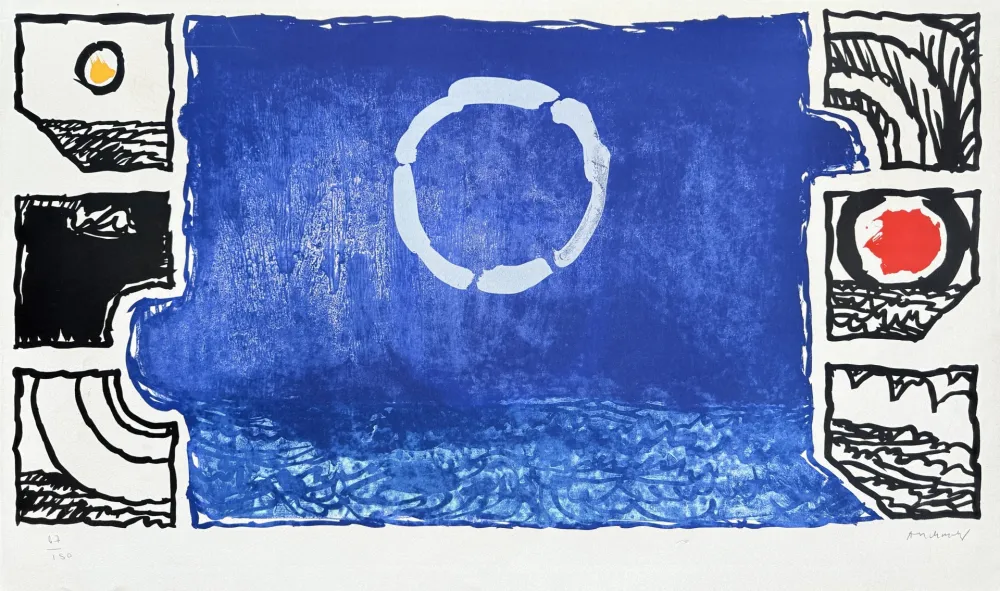 Lithograph Alechinsky - Théatre pacifique