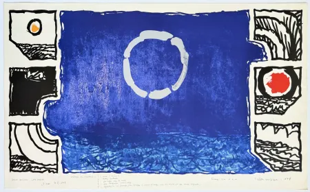 Lithograph Alechinsky - Théatre pacifique