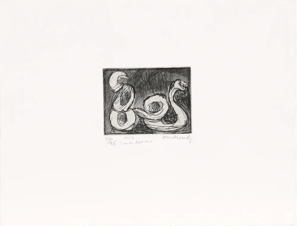 Engraving Alechinsky - Tous les sept ans changeait de peau