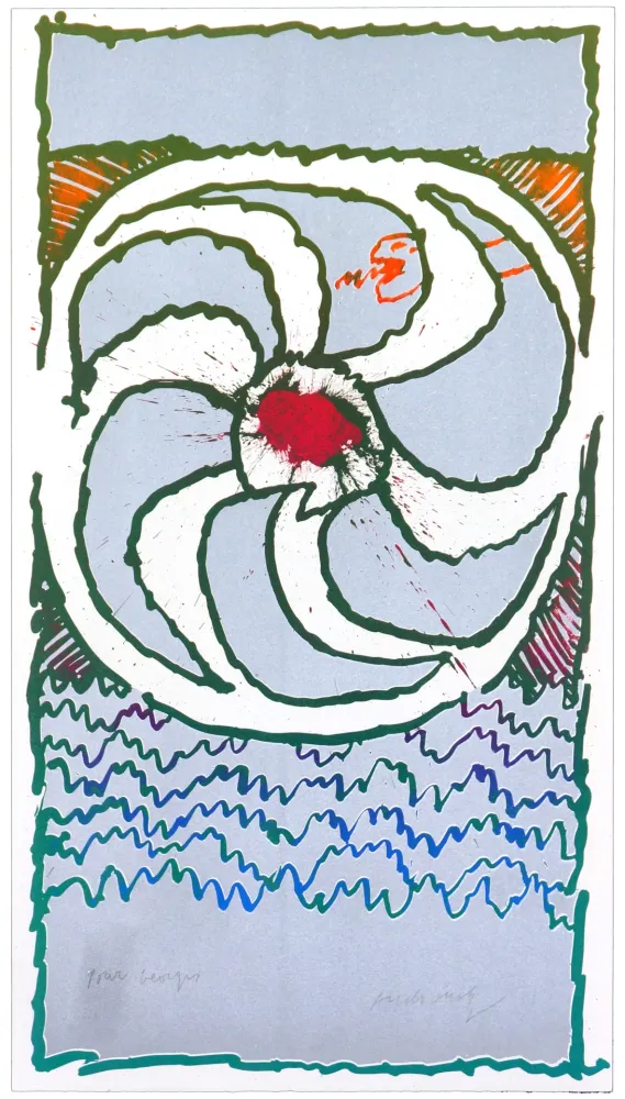 Lithograph Alechinsky - Tout à trac