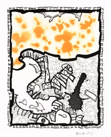 Linocut Alechinsky - Traité des excitants modernes 04