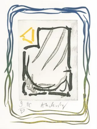 Engraving Alechinsky - Triade