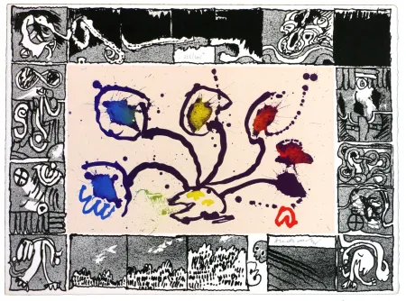 Lithograph Alechinsky - Tribord