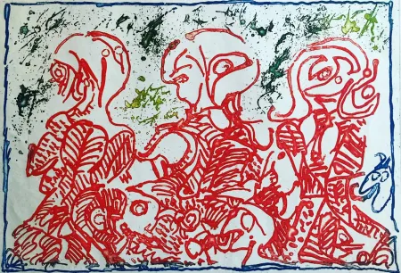 Engraving Alechinsky - Trois désordinateurs