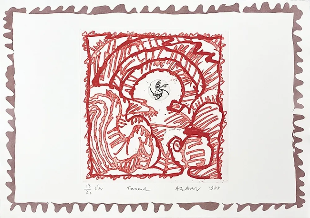 Etching Alechinsky - Tunnel