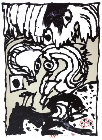 Lithograph Alechinsky - UN