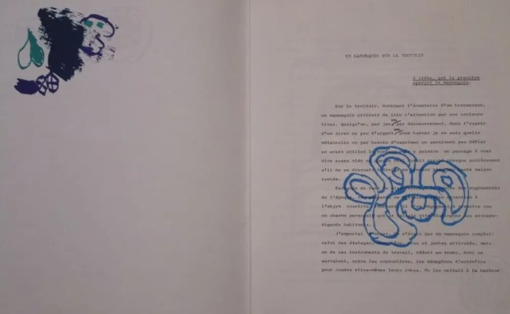 Illustrated Book Alechinsky - Un mannepquin sur le trottoir