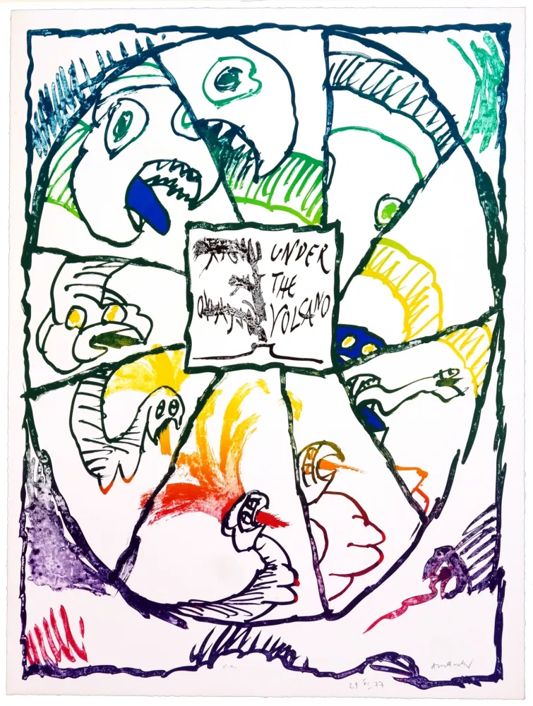 Lithograph Alechinsky - Under de Volcano