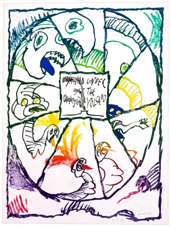 Lithograph Alechinsky - Under de Volcano