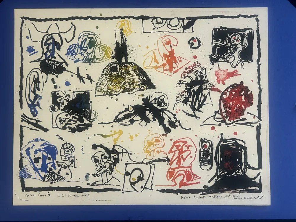 Lithograph Alechinsky - Une pierre , deux passages 1967