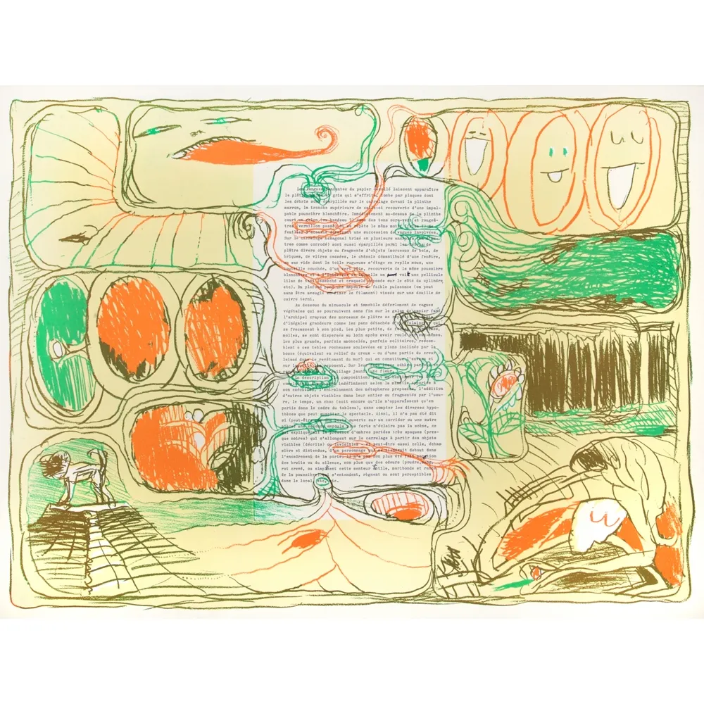 Lithograph Alechinsky - Untitled