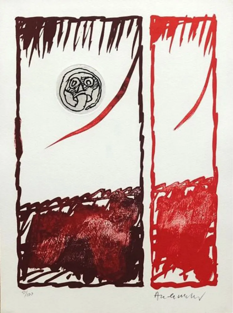 Engraving Alechinsky - '' Vaccillations ''